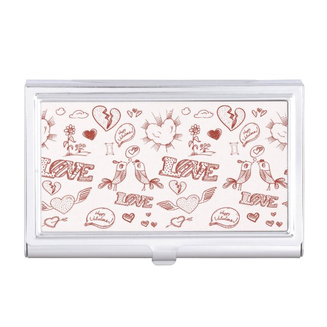 Happy Valentine's Day Business Card Holder (Front)