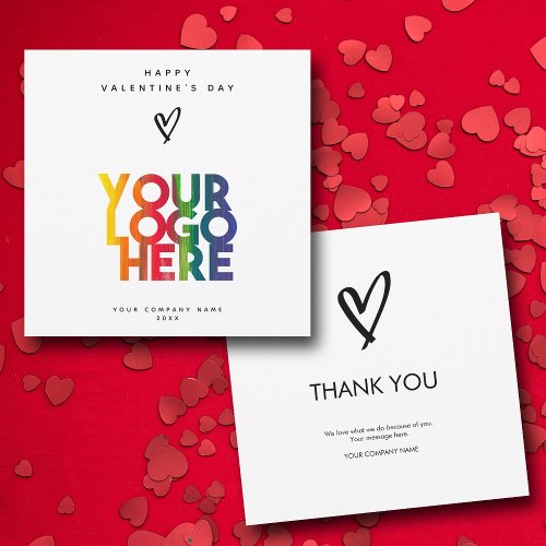 Happy Valentines Day Business Logo Thank You