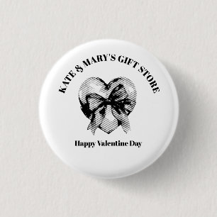 Happy Valentine's Day Business Name  Button