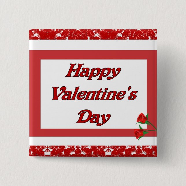 Happy Valentine's Day Button (Front)
