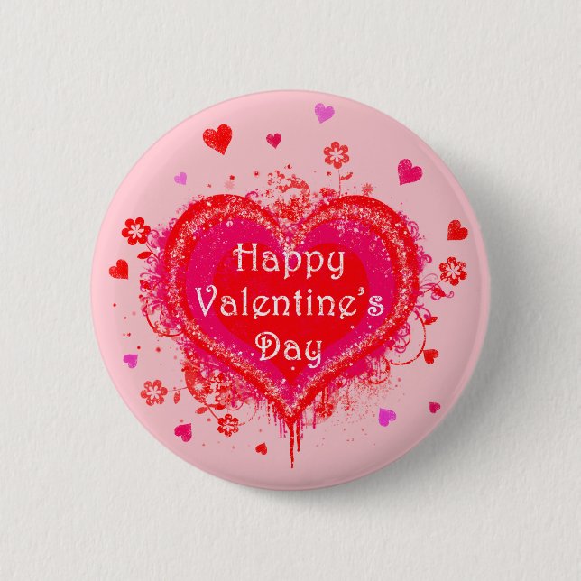 Happy Valentine's Day Button (Front)