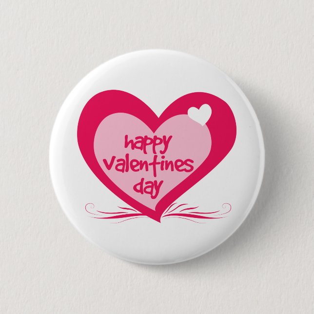 Happy Valentines Day Button (Front)