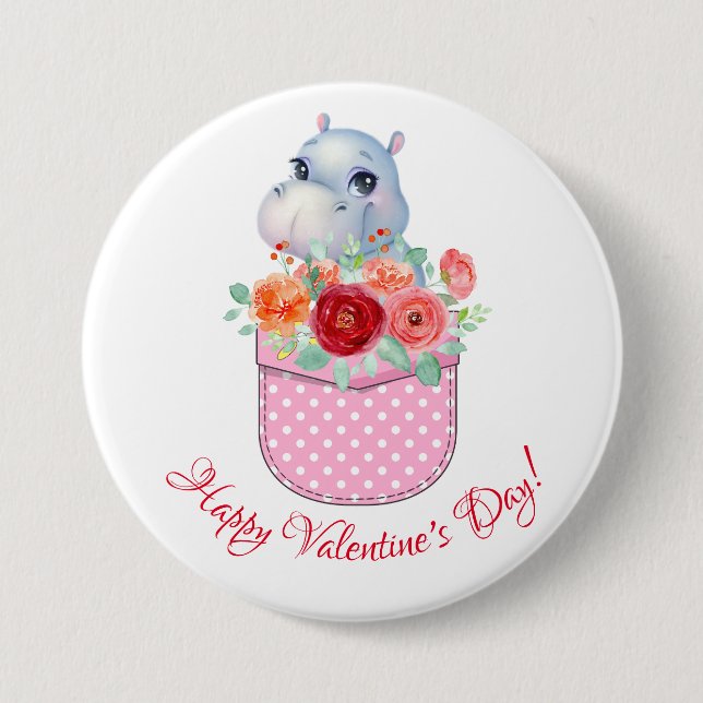 Happy Valentine's Day!  Button (Front)