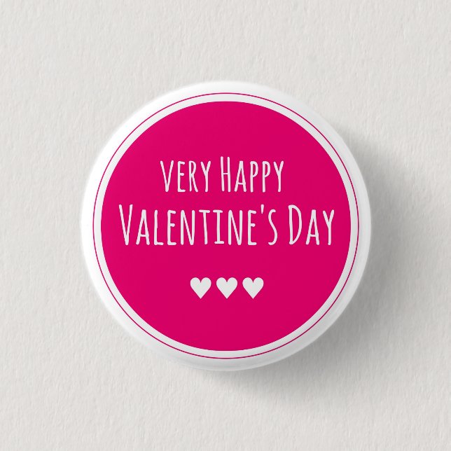 Happy Valentine's Day Button (Front)