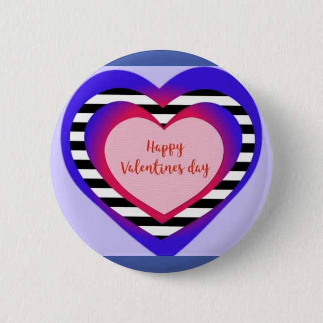 Happy valentine's day  button (Front)