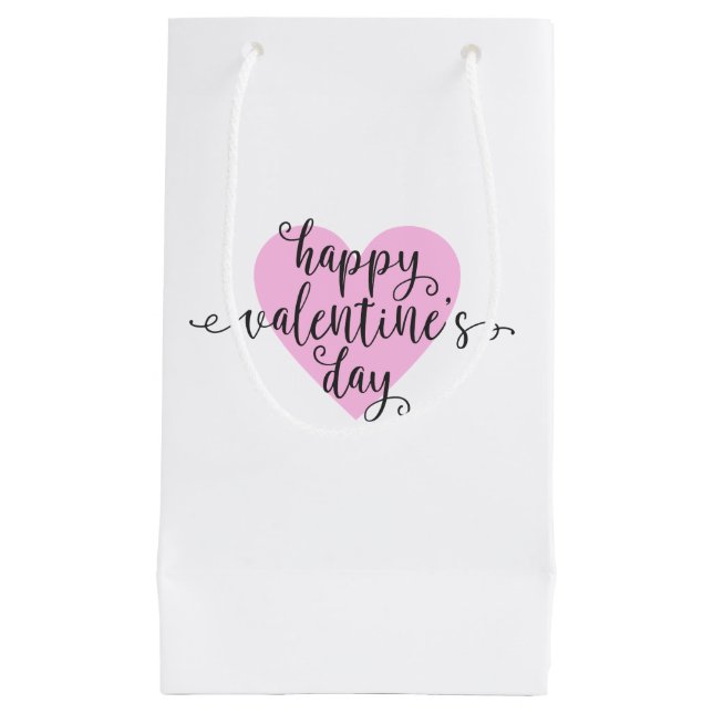 Happy Valentine's Day Calligraphy | Gift Bag (Front)