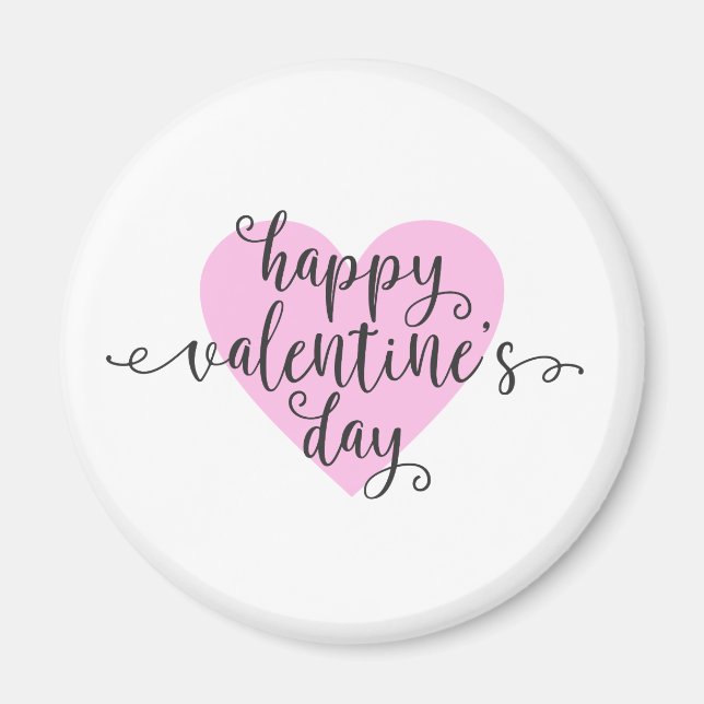 Happy Valentine's Day Calligraphy | Magnet (Front)