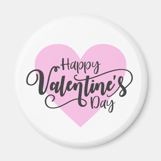 Happy Valentine's Day Calligraphy | Magnet (Front)