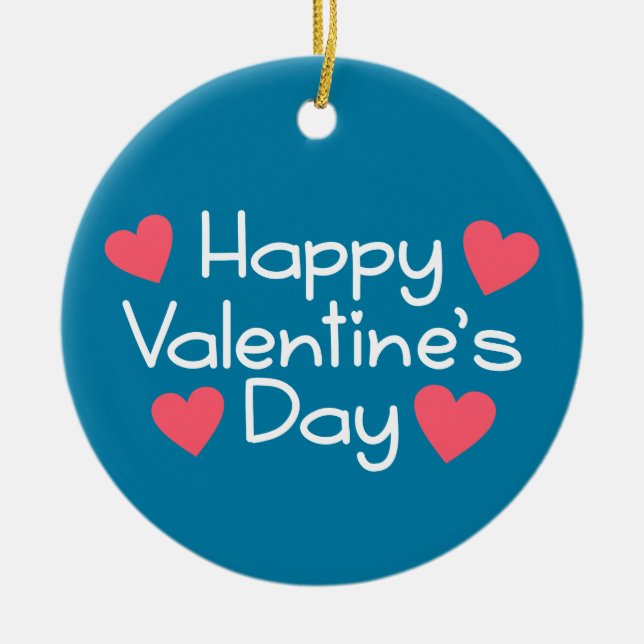 Happy Valentine's Day Calligraphy | Ornament (Front)