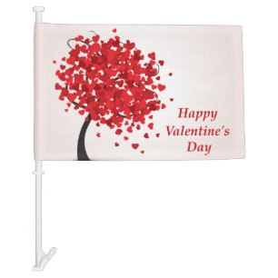 Happy Valentine's Day Car Flag