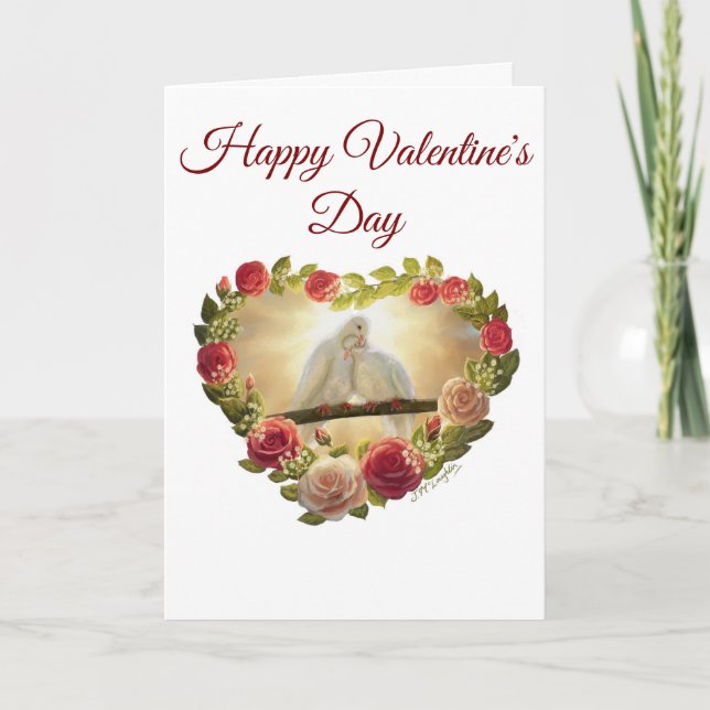 'Happy Valentine's Day' Card - Art by Jenny  (Front)