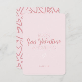 Happy Valentine's Day Card in Pink - Italian