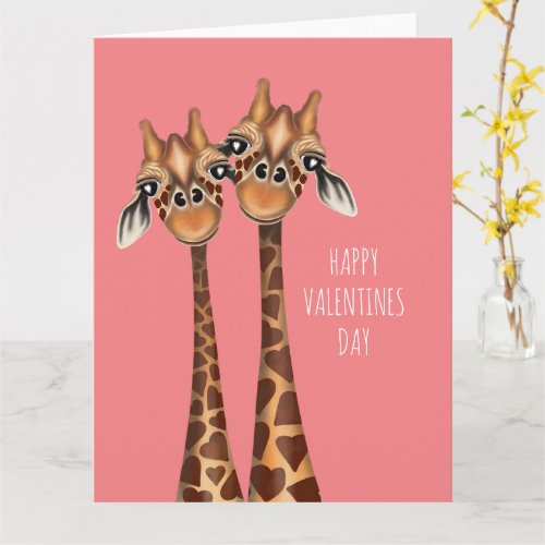 Happy Valentines Day Card _ Loving Giraffes