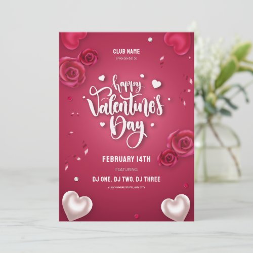 Happy Valentines Day Card Valentines Day Party