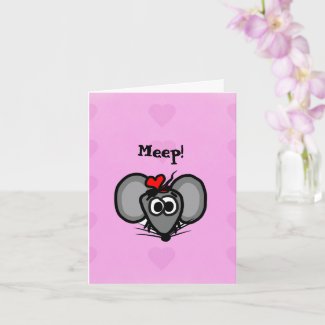 Happy Valentine's Day Card with Miki the Mouse
