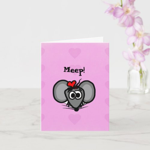 Happy Valentines Day Card with Miki the Mouse