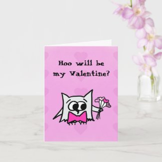 Happy Valentine's Day Card with Ollie the Owl