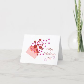 Happy Valentine's Day Card With Roses by SannelDesign at Zazzle
