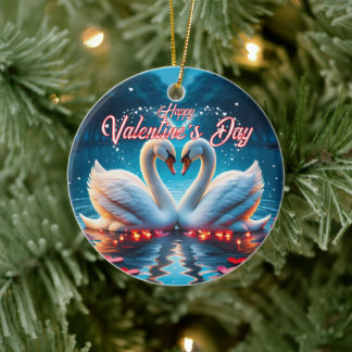 Happy Valentine's Day Ceramic Ornament