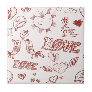 Happy Valentine's Day Ceramic Tile