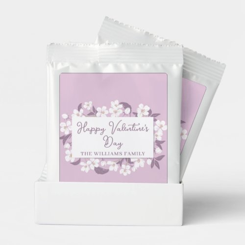Happy Valentines Day Chic Light Pink Floral Party Margarita Drink Mix