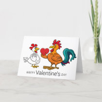 Happy Valentine's Day | Chicken Couple Thank You Card