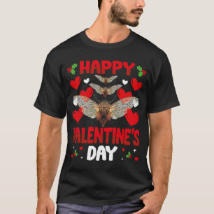 Happy Valentines Day Cicada Heart Love Animal T-Shirt