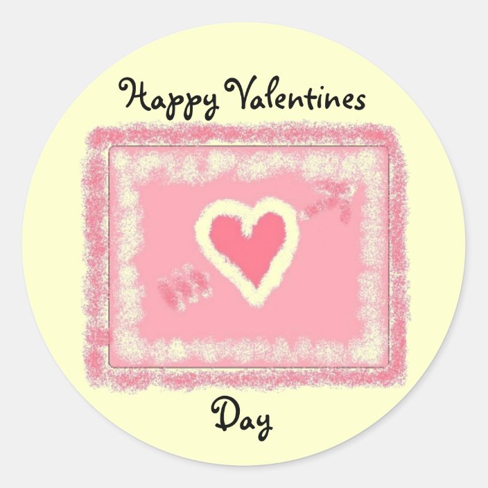 Download Happy Valentines Day Classic Round Sticker Zazzle Com