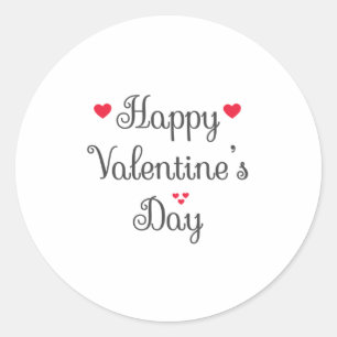 Happy Valentine's Day Classic Round Sticker