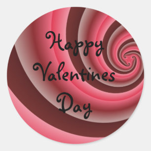 Happy Valentines Day Classic Round Sticker