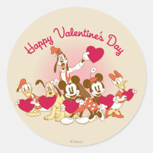 Happy Valentine's Day Classic Round Sticker