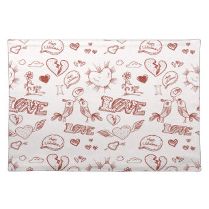 Happy Valentine's Day Cloth Placemat