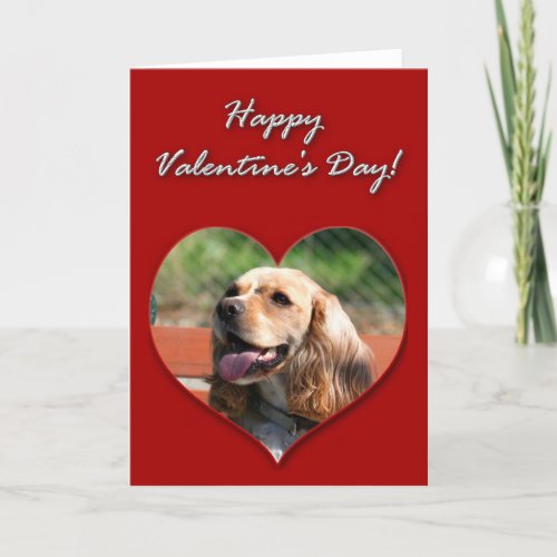 Happy Valentines day Cocker Spaniel Card