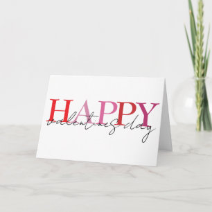 Happy Valentine's Day Colorful Simple Card