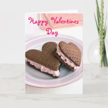 Happy Valentines Day Cookie Card by Missed_Approach at Zazzle