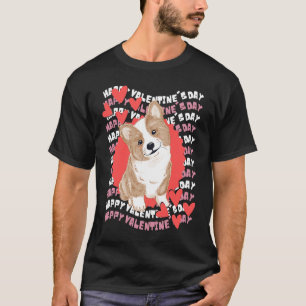 Happy Valentine's Day Corgi Valentine Teacher Vale T-Shirt