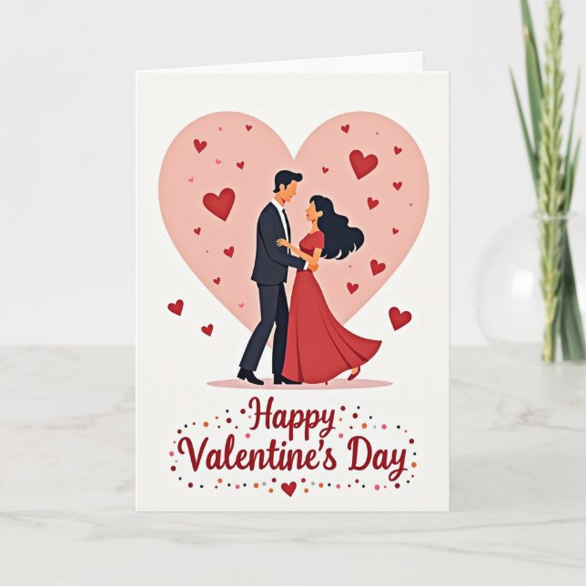 Happy Valentines Day Couple Card (Front)