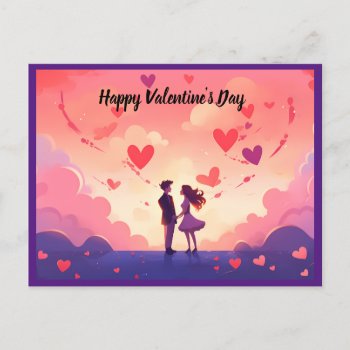 Happy Valentine's Day Couple Holiday Postcard by paul68 at Zazzle