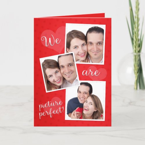 Happy Valentines Day Couple Insert Pictures Holiday Card
