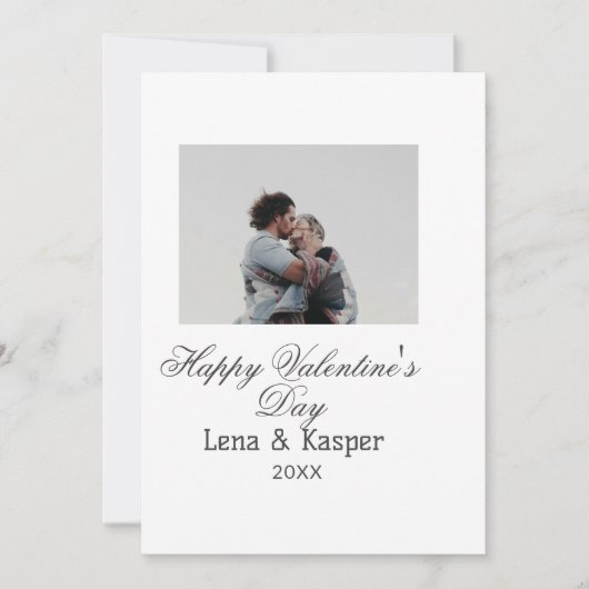 Happy Valentine's day couple photo modern simple t (Front)