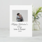 Happy Valentine's day couple photo modern simple t (Standing Front)