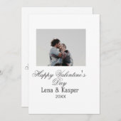 Happy Valentine's day couple photo modern simple t (Front/Back)