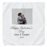 Happy Valentine&#39;s day couple photo modern simple t Bandana