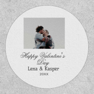 Happy Valentine's day couple photo modern simple t Patch