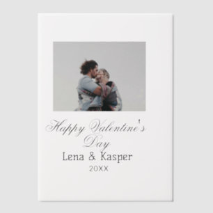 Happy Valentine's day couple photo modern simple t Vellum Invitations