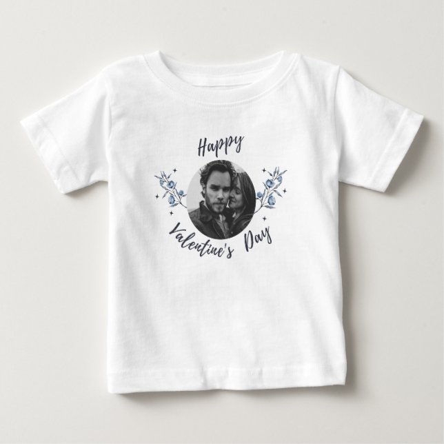 Happy Valentines Day|Couple pic|Flowers Baby T-Shirt (Front)