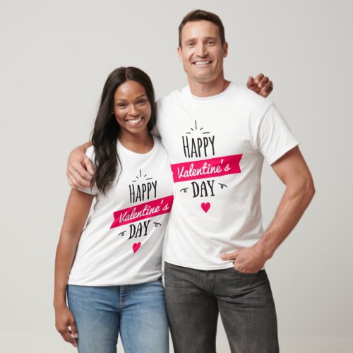 Happy valentines day couple t_shirts