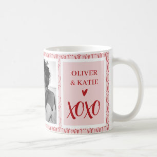 Happy Valentine's Day Couple's Photo XOXO Coffee Mug