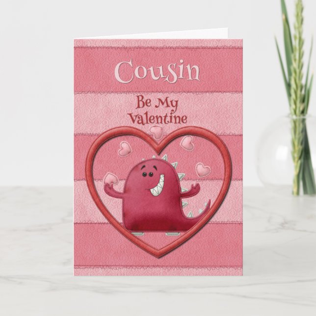 Happy Valentine's Day Cousin Be My Valentine Holiday Card (Front)