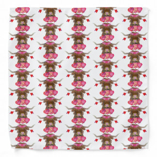Happy Valentines Day Cow Bandana